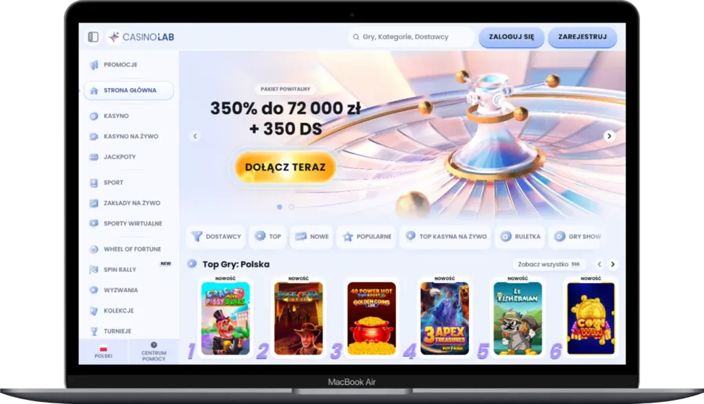 Kasyno online bez weryfikacji  CasinoLab